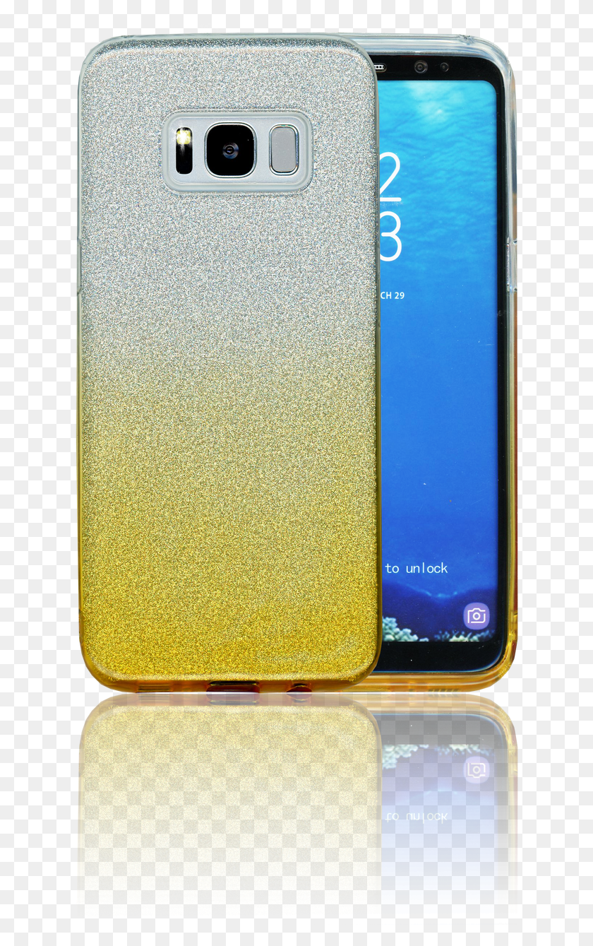 632x1279 Descargar Png Samsung Galaxy S8 Mm Glitter Hybrid Gold Iphone, Teléfono Móvil, Electrónica Hd Png