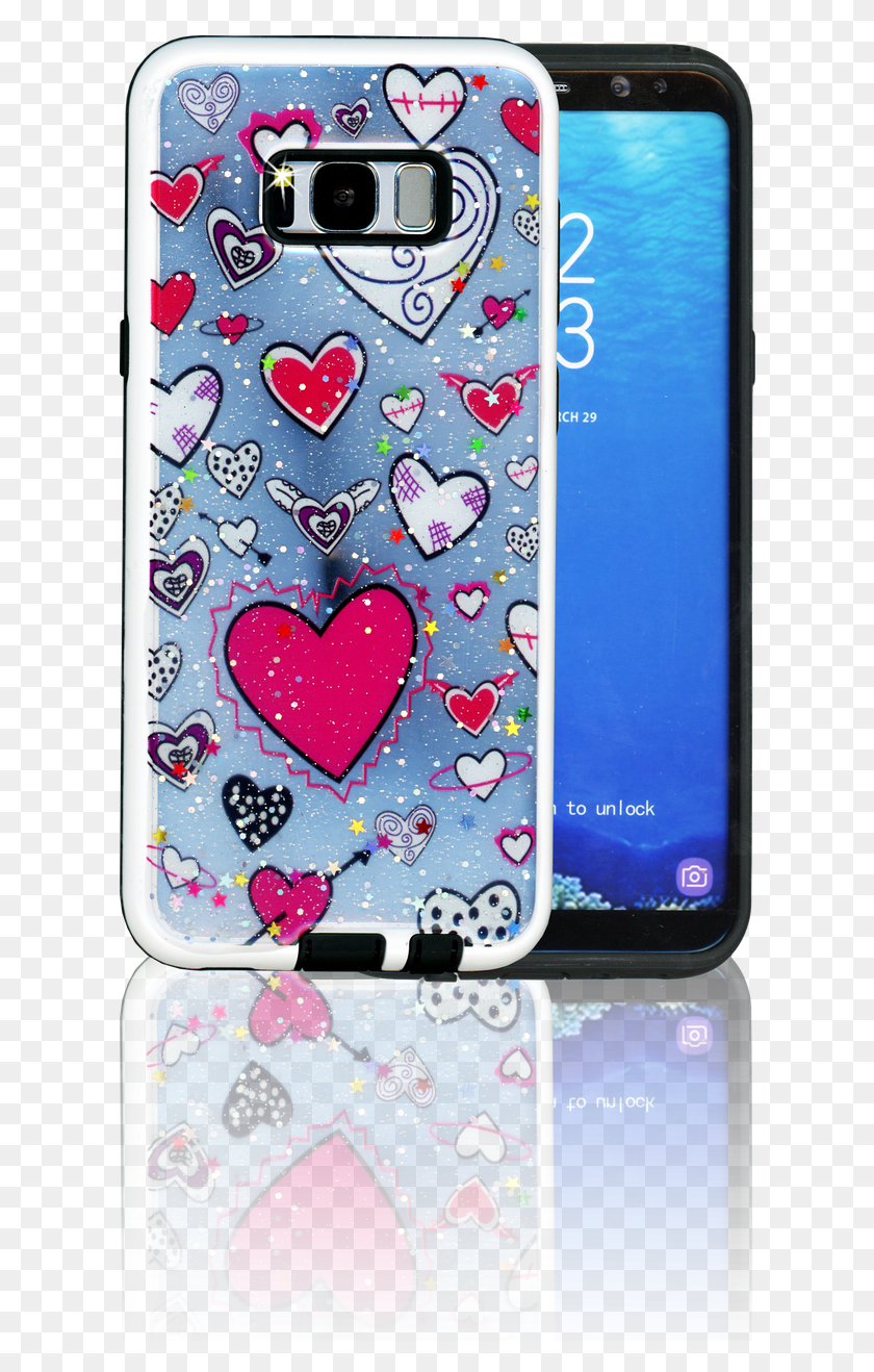 612x1258 Samsung Galaxy S8 Plus Mm 3d Heart, Mobile Phone, Phone, Electronics HD PNG Download