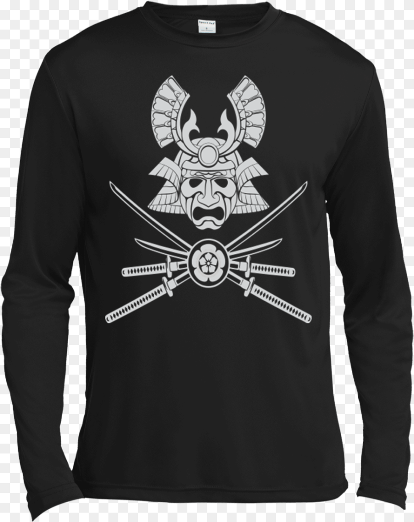 902x1137 Samurai Helmet Amp Crossed Swords Long Sleeve Moisture Rick And Morty Rigor Mortis Shirt, Clothing, Long Sleeve, T-shirt, Emblem PNG