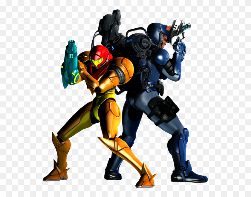553x600 Samus Aran And Anthony Higgs Metroid Other M Suit, Toy, Helmet, Clothing HD PNG Download