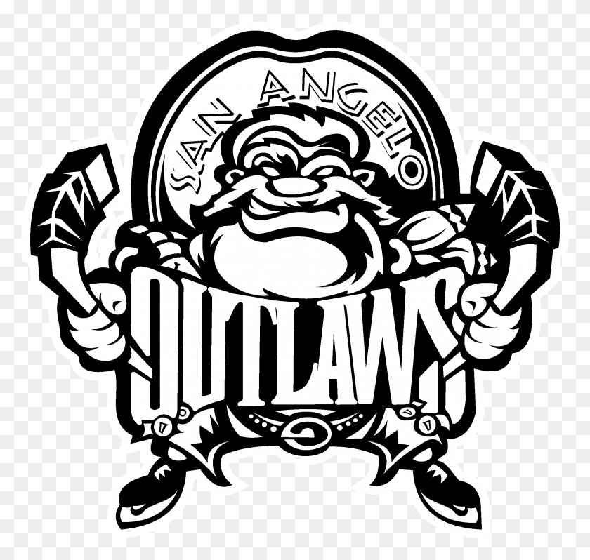 San Angelo Outlaws Logo Transparent Svg San Angelo Outlaws, Symbol, Statue, Sculpture HD PNG Download