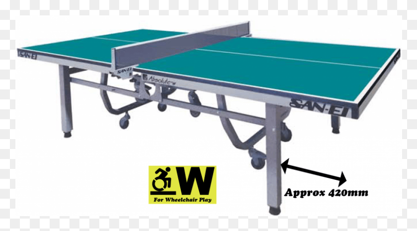 801x416 San Ei Absolute W Ittf Approved Table Tennis Table Absolute W Advanced, Sport, Sports, Ping Pong HD PNG Download