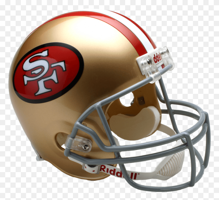 841x763 San Francisco 49ers Vsr4 Replica Throwback Logo 49ers Helmet, Clothing, Apparel, Football Helmet HD PNG Download