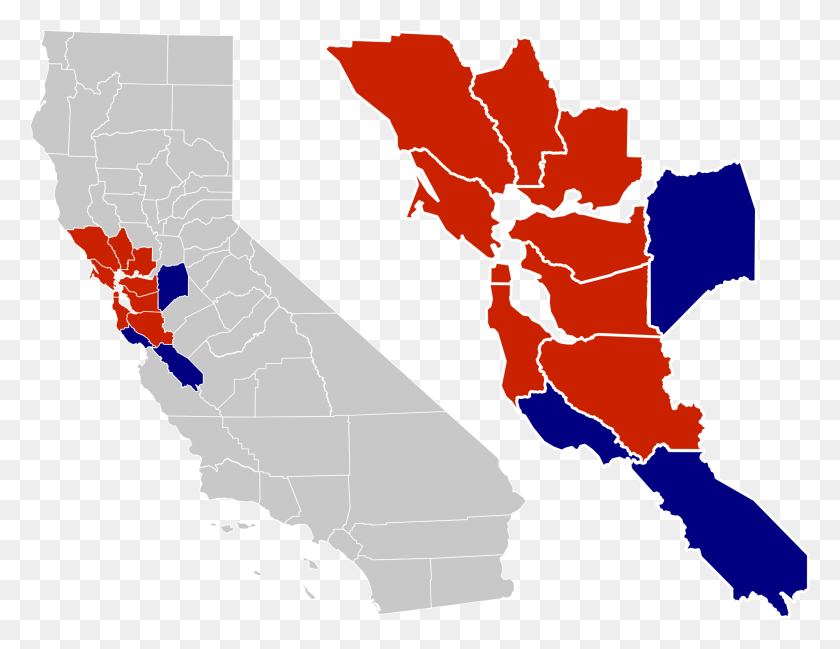 2000x1512 Los Gigantes De San Francisco Mapa De Los Gigantes De San Francisco Área De La Bahía De San Francisco Los Resultados De Las Elecciones Del Condado De California 2016 Png