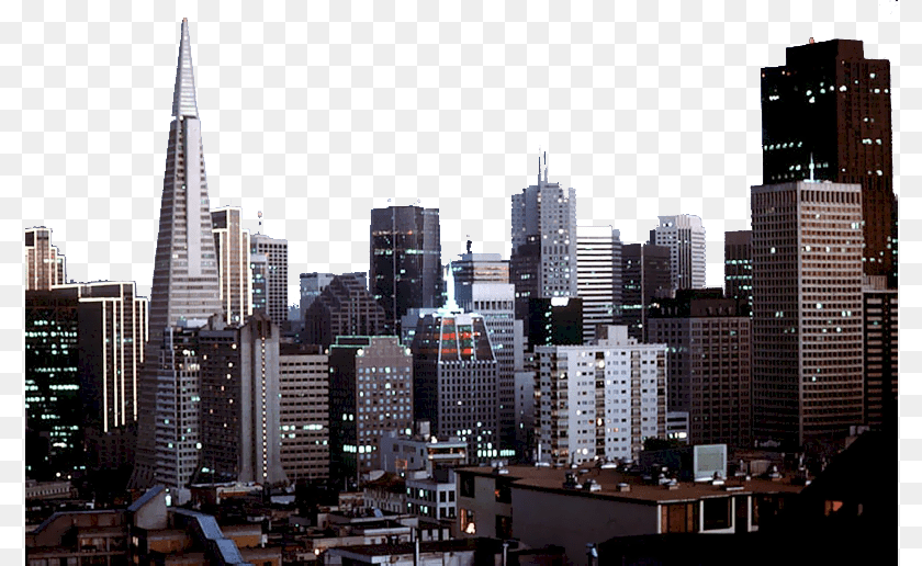 San Francisco San Francisco Skyline, Architecture, Building, City, Cityscape Sticker PNG