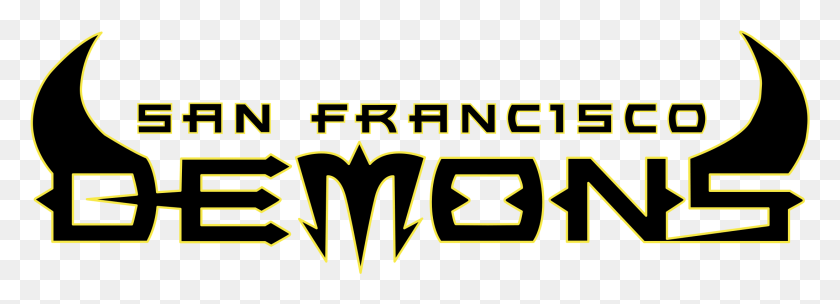 2191x687 San Fransisco Demons Logo Transparent San Francisco Demons, Text, Alphabet, Label HD PNG Download
