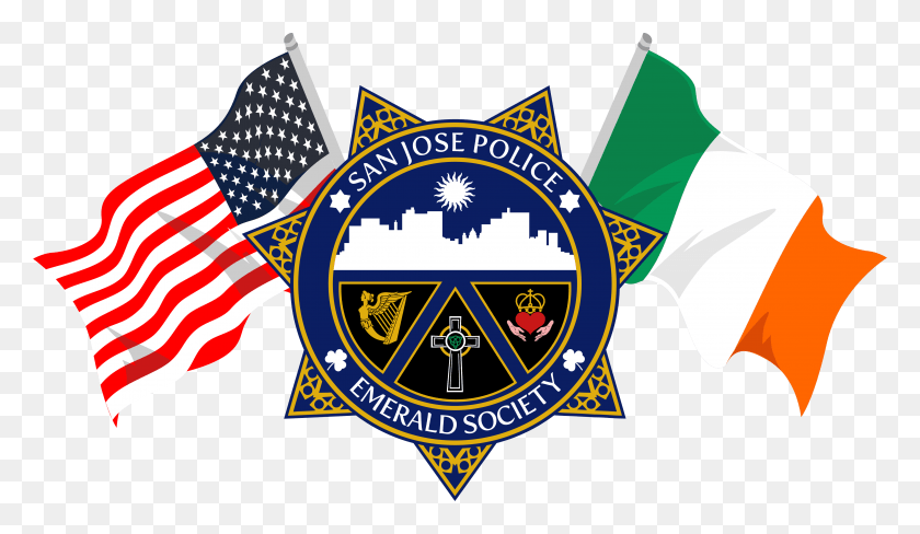 4370x2398 San Jose Police Emerald Society Cus Fundraiser Emblem, Symbol, Logo, Trademark HD PNG Download