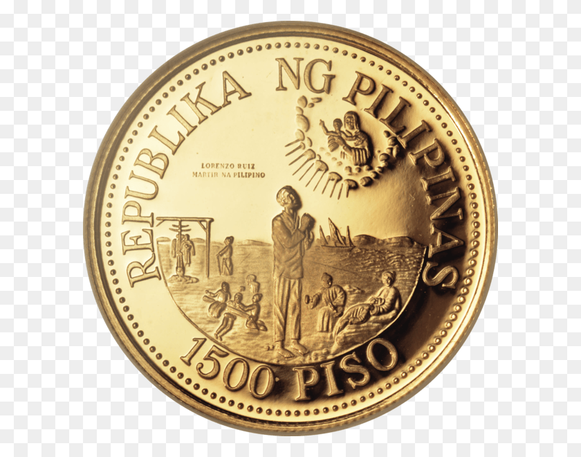 600x600 Сан-Лоренцо Руис, Золотая Монета, Паспорт, Марка Во Францию, Человек, Человек, Деньги Png Скачать