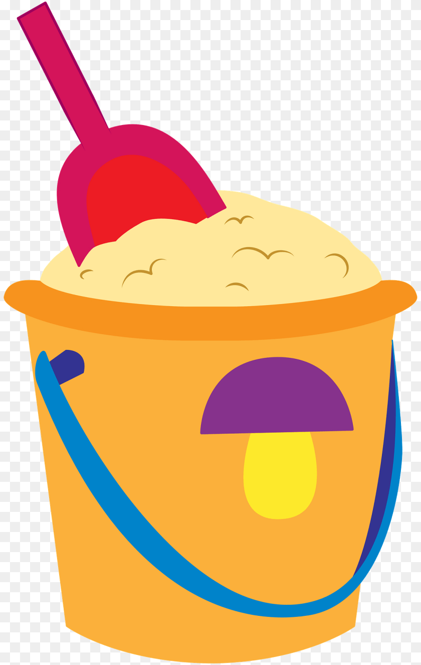Sand Bucket Cream, Dessert, Food, Ice Cream Clipart PNG