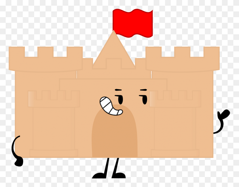 1376x1051 Sand Castle New Pose Bfdi Sand Castle, Text, Minecraft, Pac Man HD PNG Download