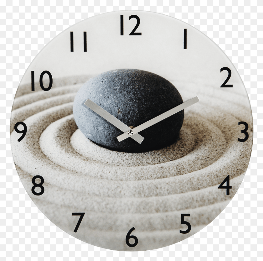 1042x1033 Sand With Stone Wall Clock Silent Glass Orologio Da Parete Pietre, Analog Clock, Wall Clock, Helmet HD PNG Download