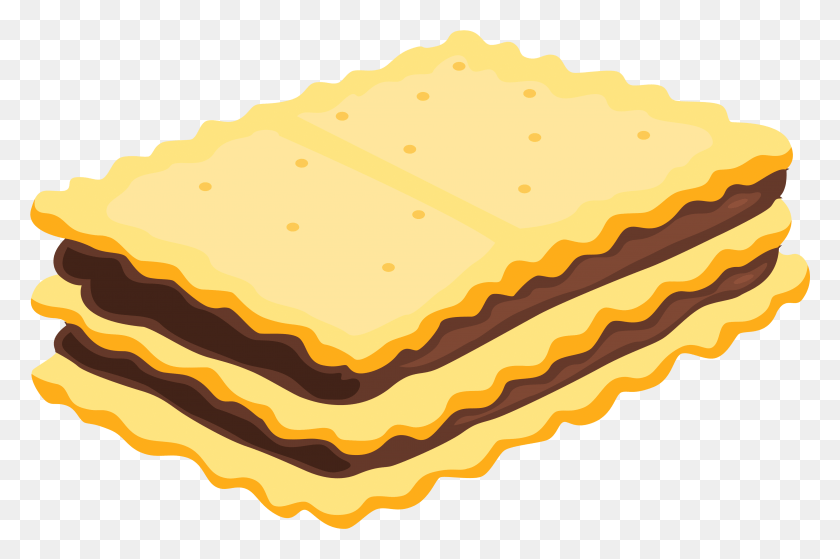 3926x2516 Sandwich Biscuit With Chocolate Clipart Picture Biscuit Clipart, Bread, Food, Pancake HD PNG Download