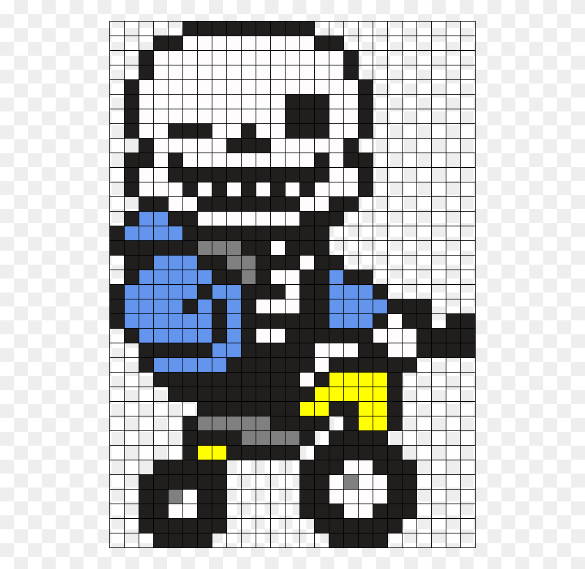 526x757 Sans On A Tricycle Perler Bead Pattern Bead Sprite Fell Sans Pixel Art, Game, Crossword Puzzle, Chess HD PNG Download