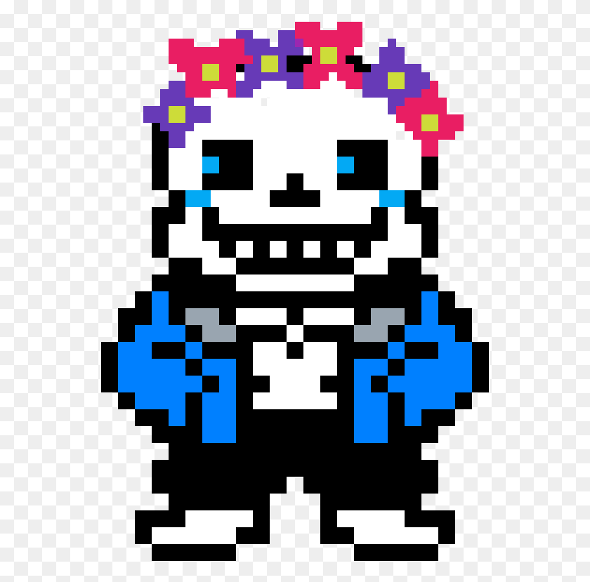 553x769 Sans With A Flowercrown Sans Christmas, Pac Man, Alfombra Hd Png