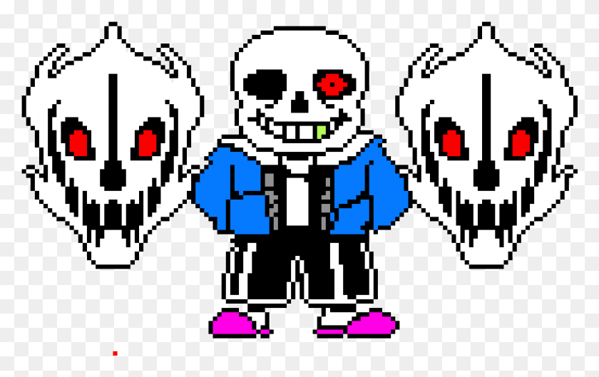 1281x771 Sans With Gaster Blasters Sprite Red Eye Edition Cross Sans Gaster Blaster, Graphics, Pac Man HD PNG Download