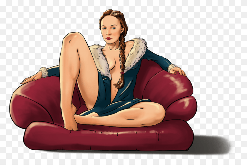 936x602 Sansa Stark Sansa Game Of Thrones Pin Up, Couch, Furniture, Cushion HD PNG Download