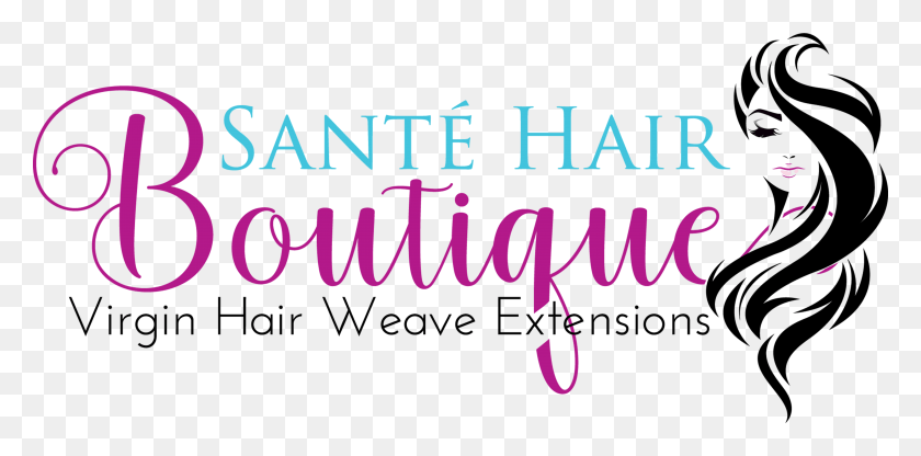 6944x3178 Sant Hair Boutique Calligraphy, Фиолетовый, Дизайн Интерьера, В Помещении Hd Png Скачать