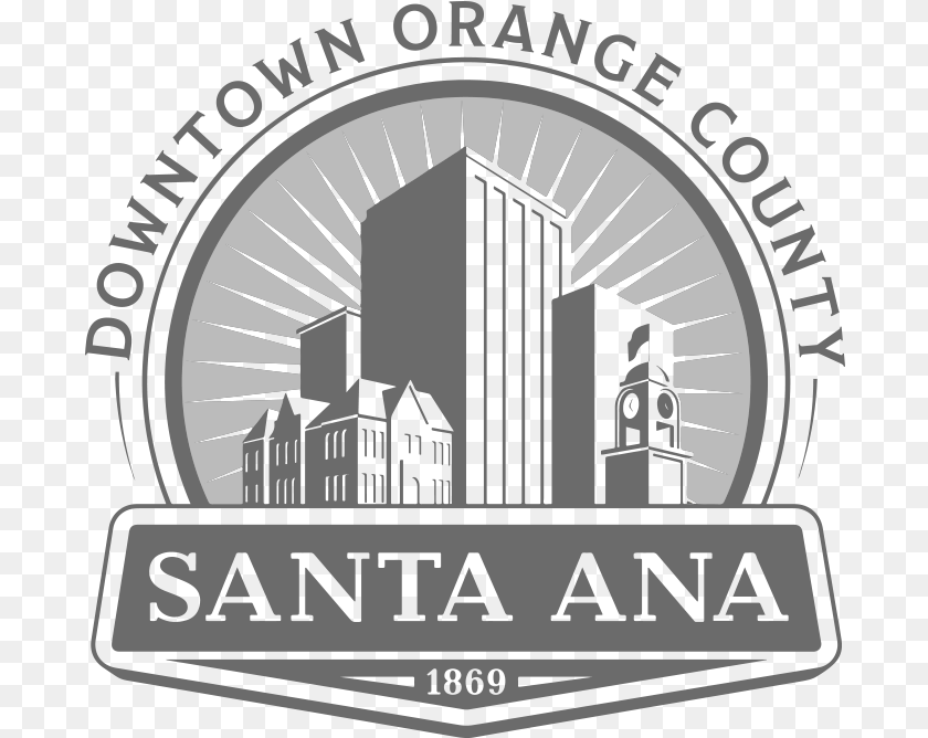 689x668 Santa Ana Water Tower Logo Santa Ana Downtown Orange County, Architecture, Building, Factory, Emblem Transparent PNG