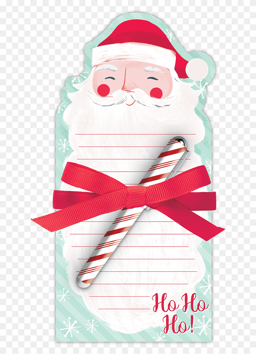 639x1101 Santa Beard Note Pad With Pen Santa Claus, Tie, Accessories, Accessory HD PNG Download