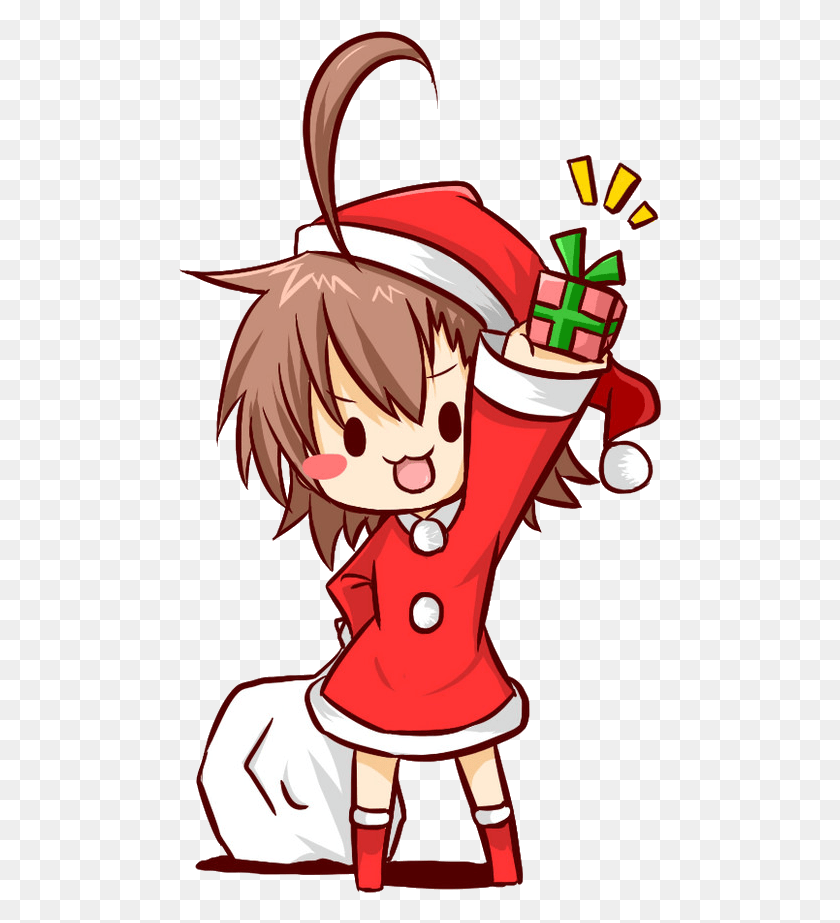 483x863 Santa Claus Anime Chibi Santa Claus Anime Chibi, Weapon, Weaponry, Bomb HD PNG Download