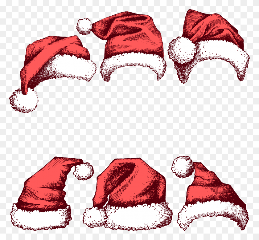 3228x2985 Санта-Клаус Рождественская Шляпа Новогодняя Рождественская Шляпа Вектор, Подушка, Подушка, Лепесток Png Скачать