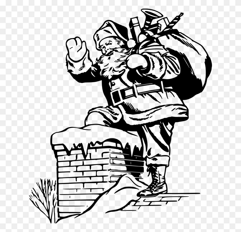 638x750 Santa Claus Drawing Christmas Day Line Art Father Christmas Christmas Santa Claus Drawing, Gray, World Of Warcraft HD PNG Download