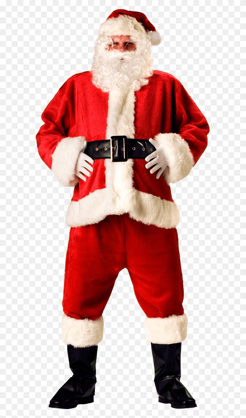 600x1368 Santa Claus Free Santa Body Transparent Background, Costume, Clothing, Apparel HD PNG Download