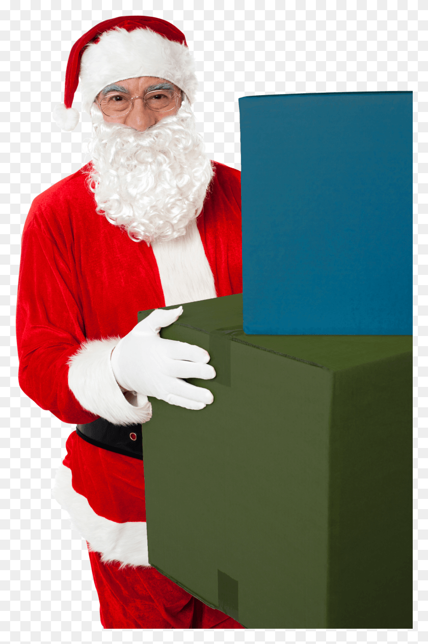 2673x4131 Santa Claus With Gifts Santa Claus HD PNG Download