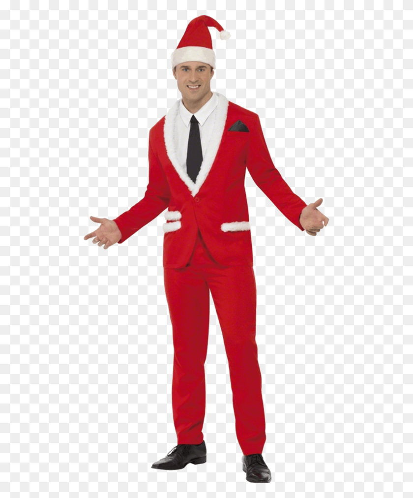 501x952 Santa Cool Costume Christmas Costume Men, Clothing, Apparel, Suit HD PNG Download