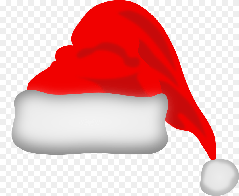 2400x1969 Santa Hat Clipart No Background, Shoe, Footwear, Clothing, Cream PNG