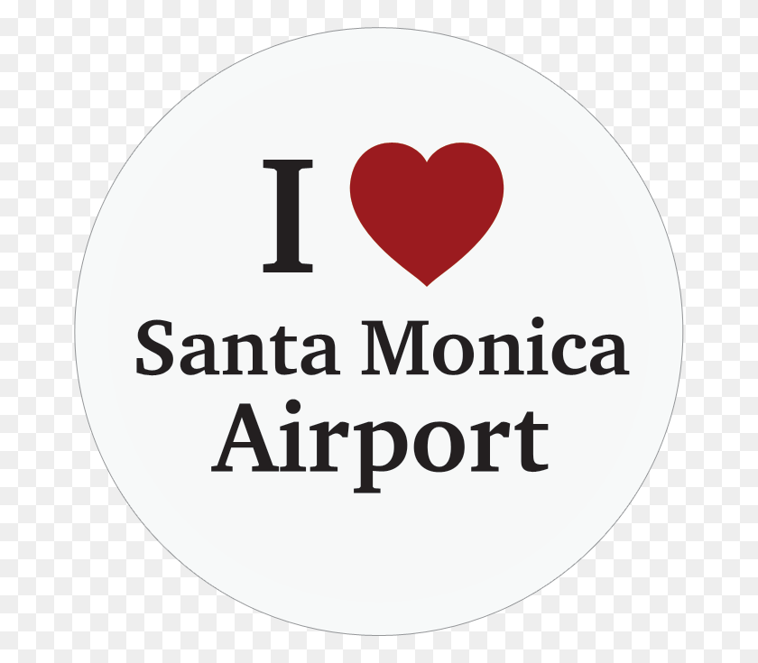 676x675 Santa Monica Airport On Twitter Love Santa Monica Airport, Text, Label, Heart HD PNG Download