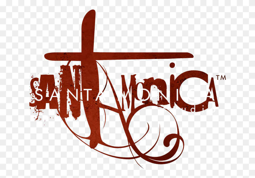 650x527 Логотип Игровой Студии Санта-Моника, Текст, Алфавит, Плакат Hd Png Скачать