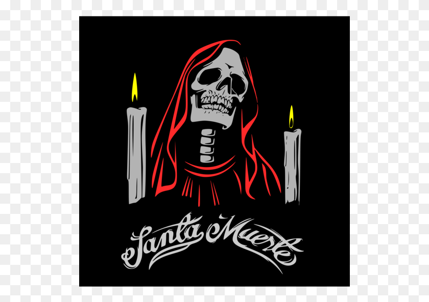 531x533 Santa Muerte Tattoo Drawing Death Art La Santa Muerte Logo, Candle, Fire, Person HD PNG Download