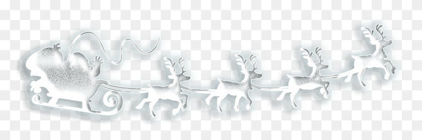 1428x401 Santa Sleigh Black Background, Rug, Ice, Outdoors HD PNG Download
