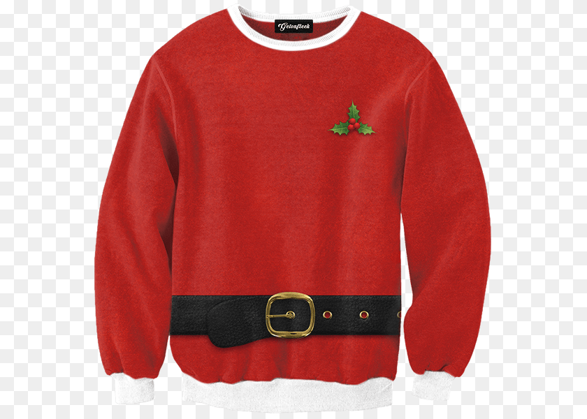 Santa Ugly Christmas Sweater, Clothing, Knitwear, Long Sleeve, Sleeve Transparent PNG