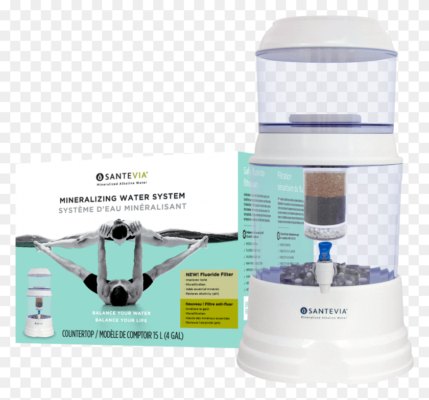 1478x1372 Santevia Alkaline Water Filter Santevia Alkaline Gravity Water Filter, Person, Human, Appliance HD PNG Download