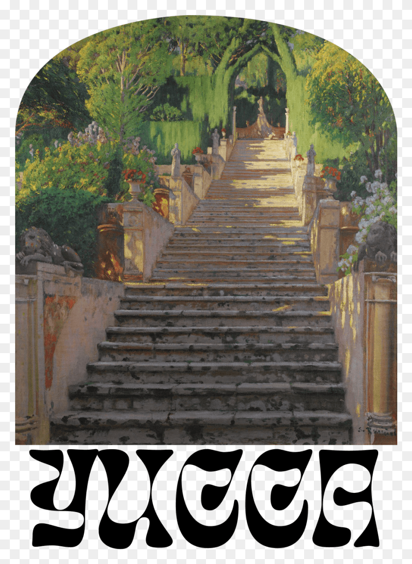 902x1261 Santiago Rusinol I Prats, Staircase, Outdoors, Arbour HD PNG Download