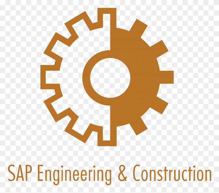 2331x2041 Sap Engineering Amp Construction Logo Transparent Engineering And Construction Logo, Machine, Gear, Cross HD PNG Download