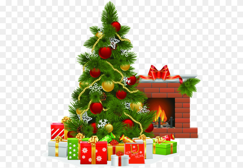 555x581 Sapinsnoelchristmas Christmas Tree Clipart Clipart Christmas Christmas Tree Background Hd, Fireplace, Indoors, Plant, Christmas Decorations Transparent PNG