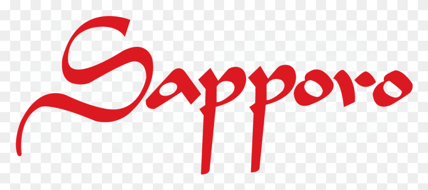 1016x409 Sapporo Japanese Restaurant Sapporo Restaurant Logo, Text, Alphabet, Calligraphy HD PNG Download