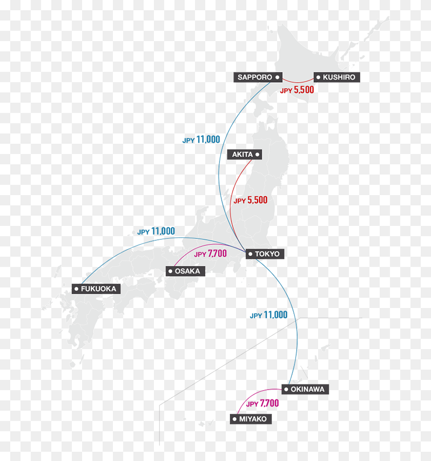 681x838 Descargar Png Sapporo Kushiro Jpy5500 Tokyo Akita Jpy5500 Tokyo Jal National Route Map, Plot, Diagram, Poster Hd Png