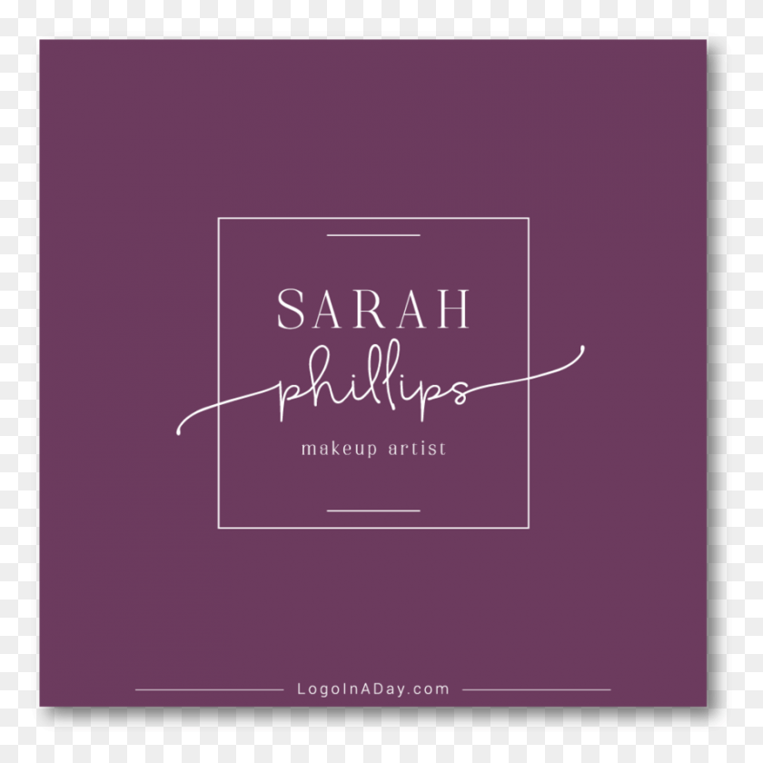 885x885 Sarah Phillips Square Logo Design Calligraphy, Text, Business Card, Paper HD PNG Download