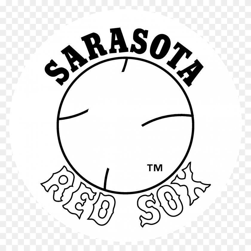 2191x2191 Sarasota Red Sox Logo Black And White Circle, Label, Text, Symbol HD PNG Download