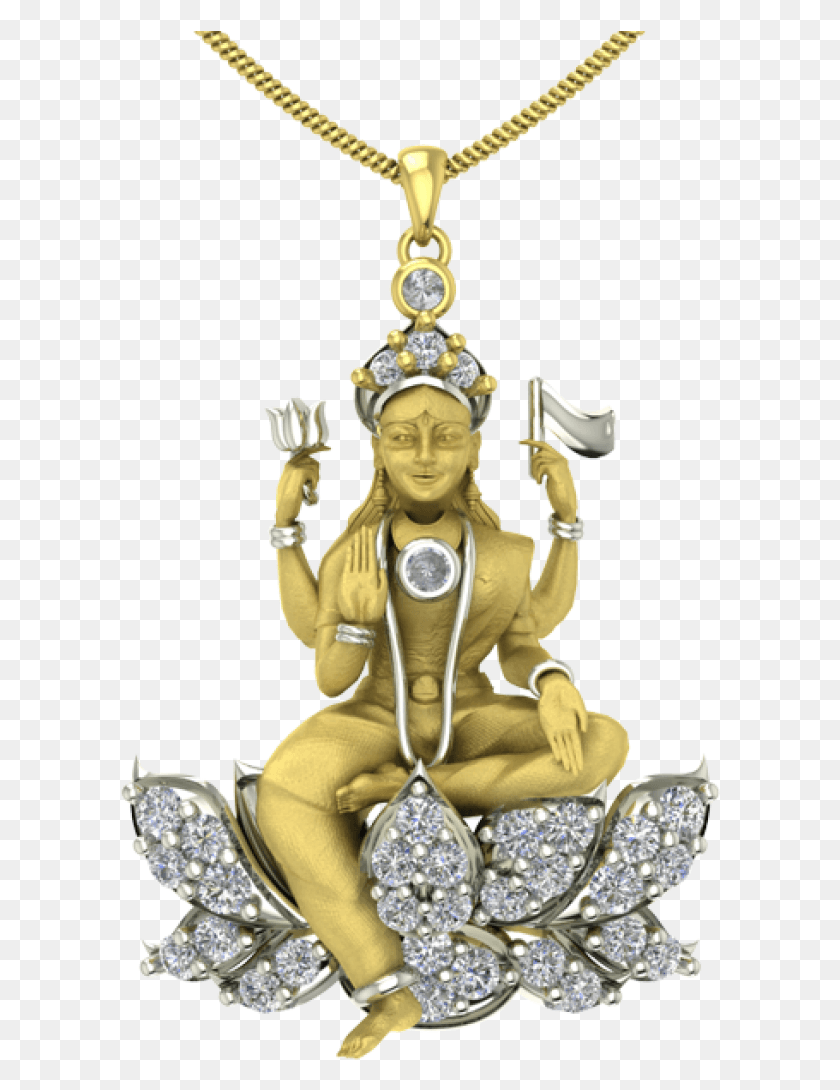 601x1030 Saraswathi 3d God Pendant Locket, Person, Human, Jewelry HD PNG Download
