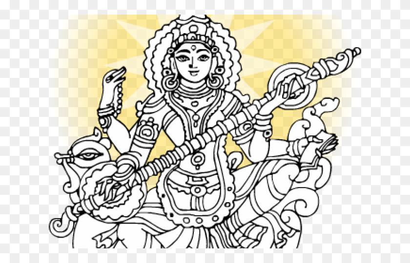 640x480 Saraswati Transparent Images Drawing Related To Sanskrit, Doodle HD PNG Download