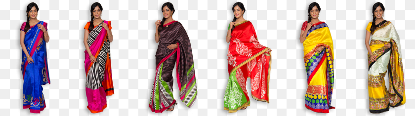 1962x548 Saree Photos Hd, Adult, Clothing, Female, Person PNG