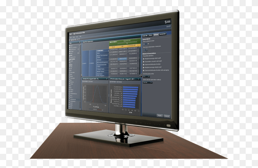 649x486 Sas High Performance Risk Shown On Desktop Monitor Computer Monitor, Screen, Electronics, Display HD PNG Download
