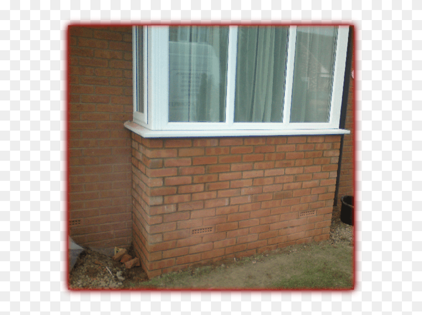 610x567 Sash Window, Brick, Picture Window, Walkway HD PNG Download