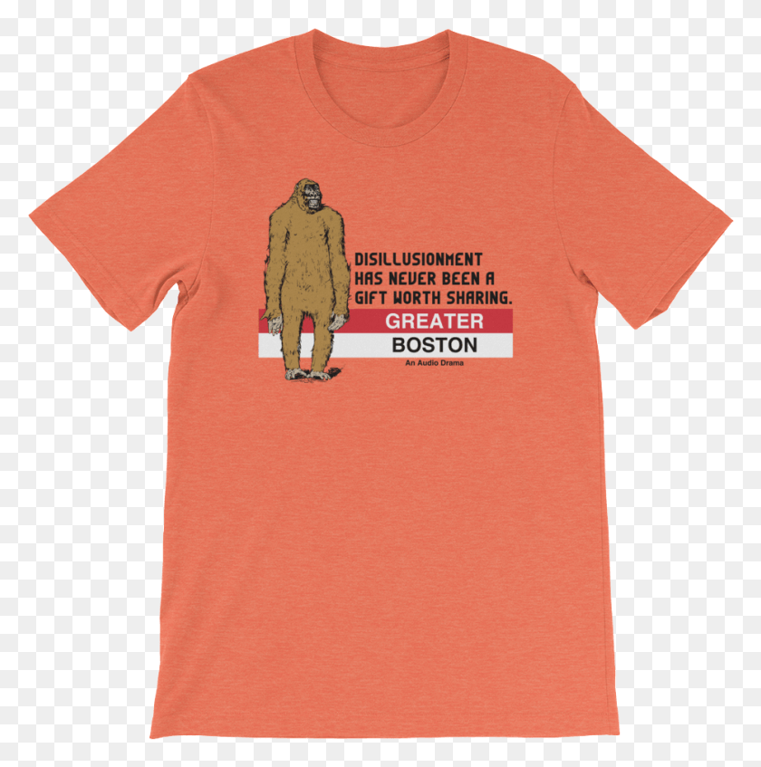 930x939 Sasquatch Color Mockup Flat Front Heather Orange T Shirt, Clothing, Apparel, Person HD PNG Download