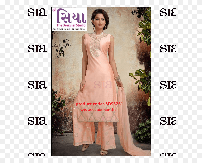620x620 Sassy Peach Designer Suit With Gota Work Plazzo Dress Designer Gota Patti Plazo Suits, Clothing, Apparel, Evening Dress HD PNG Download